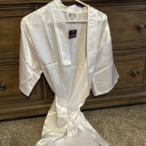 White silk robe
